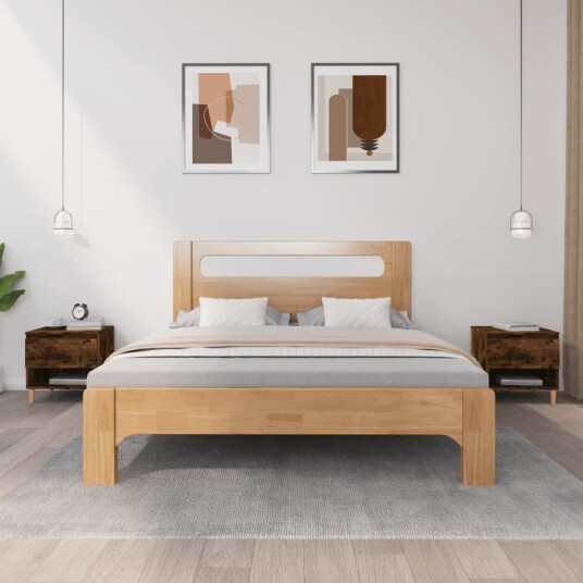  Nattbord 2 stk røkt eik 50x46x50 cm konstruert tre 8720845668884