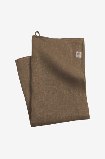 Lovely Linen Håndkle Classic i manglet lin Brun Lovely Linen Håndkle Classic i manglet lin Brun