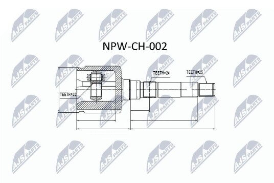 Nty Drivknute drivaksel NTY NPW CH 002