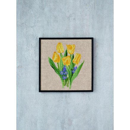Permin Broderisett Gule tulipaner R5796 30x30cm