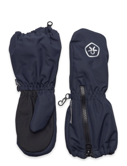 Color Kids Mittens Long W. Zipper - Navy - 6-12M