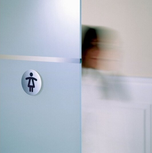 Symbolskilt Durable Dametoilet Ø83 Mm Metal Piktogram