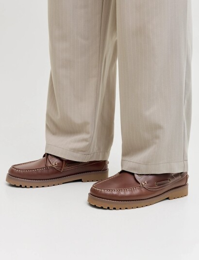 Jack & Jones Jfwbrooklyn Leather Boat Shoe Ln Brown 41 Jack & Jones Jfwbrooklyn Leather Boat Shoe Ln Brown 41