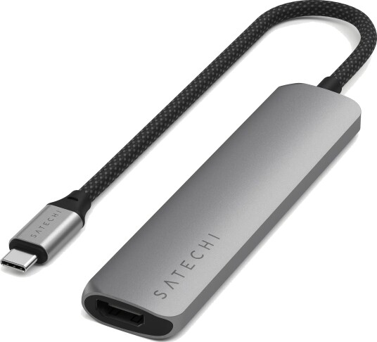 Satechi 6-in-1 USB-C Slim Multiport Adapter - Space Grey Satechi 6-in-1 USB-C Slim Multiport Adapter - Space Grey