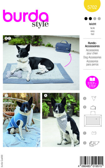 Burda 5702 Tilbehør Til Hund S M L Burda 5702 Tilbehør Til Hund S M L
