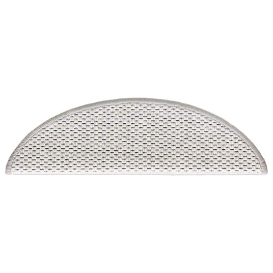  Selvklebende trappematter sisal 30 stk 56x17x3 cm platina 8721288459770