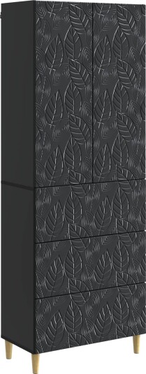 vidaXL Skapsett 2 pcs Svart 66 x 34,5 x 90 cm Konstruert tre