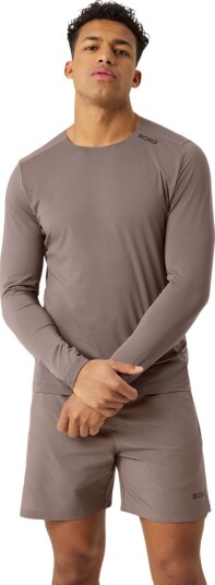 Björn Borg Borg Feather Long Sleeve T Shirt   Brown   L