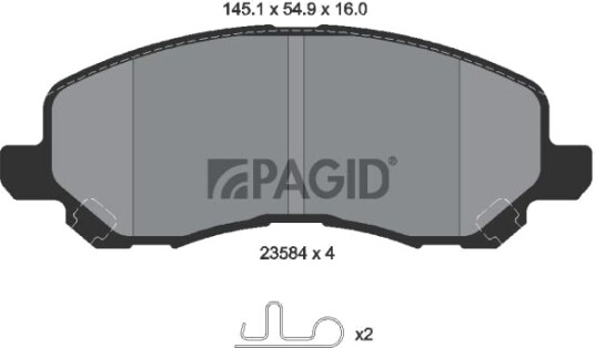 Bremseklosser PAGID T1274N