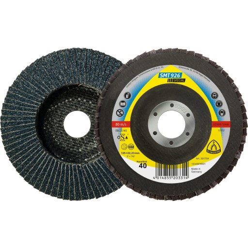 10 stk Klingspor slipeskiver SMT 926, 125 x 22,23 mm, K60, kuppelformet