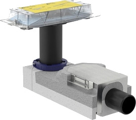 Geberit Cleanline Utløpshus 50mm for dusjkanaler