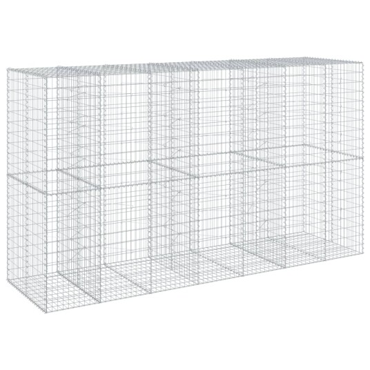 Gabionkurv med deksel 350x100x200 cm galvanisert jern Gabionkurv med deksel 350x100x200 cm galvanisert jern