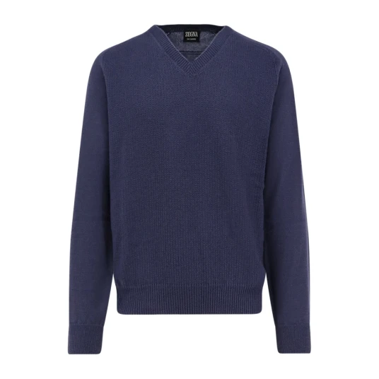 Zegna Herre Strikkevarer Blå L,