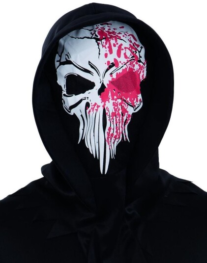 Svart Maske med Hette Blodig Reaper