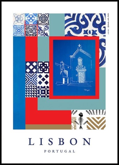 Lisbon Façades Plakat Plakat / 30x40cm