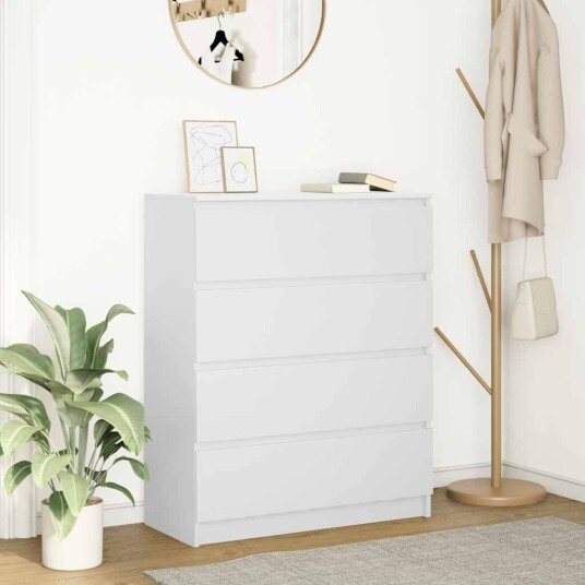 Skjenk hvit 80x35x99 cm konstruert tre