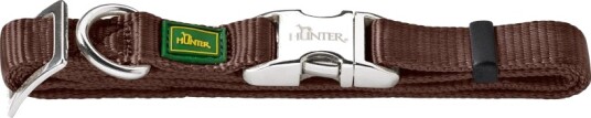 Hunter Vario Basic Alu Strong Halsbånd Brun Str M