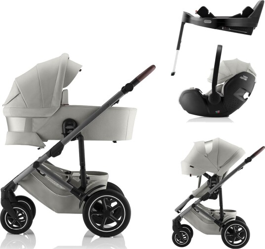 Britax Römer Smile 5Z Linen Grey Lux + Baby Safe Pro & Base 5Z Vario 4in1