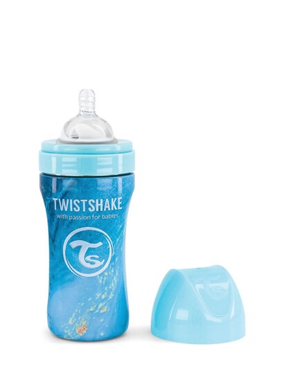 Twistshake Twistshake Anti-Colic Stainless Steel 330Ml Marble Blue - Blue - ONE SIZE Twistshake Twistshake Anti-Colic Stainless Steel 330Ml Marble Blue - Blue - ONE SIZE