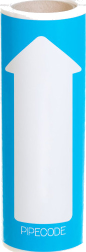 Pipecode Rørmarkør   Lyseblå nr. 55   160 mm x 10 m