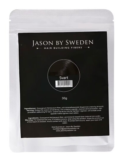Jason By Sweden Refill Hårfibrer 30g Svart Jason By Sweden Refill Hårfibrer 30g Svart