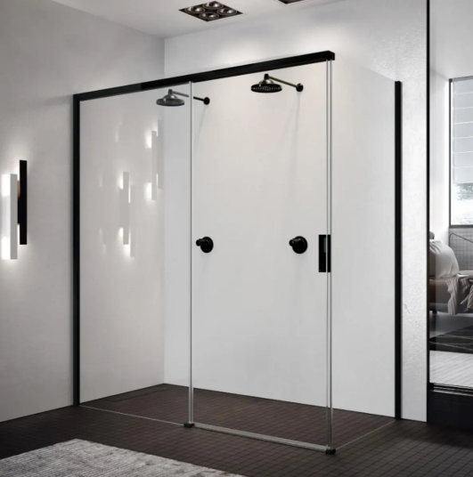 Novellini Opera PH+FH Skyvedør 179-181 cm, høyre, Krom/Klart Glass
