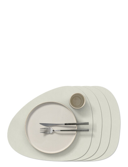 LIND DNA 4-Set Table Mat Curve Nupo - Cream - 37X44CM
