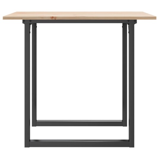 Spisebord O-ramme 90x90x75 cm heltre furu og støpejern 3282674