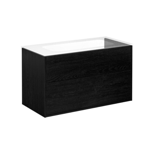 Gustavsberg Artic 100 Servantskap 100x55 cm m/servant Sort Ask finer