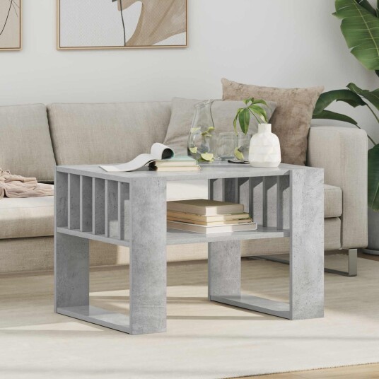 Kaffebord Betonggrå 66 x 49,5 x 45 cm Konstruert tre