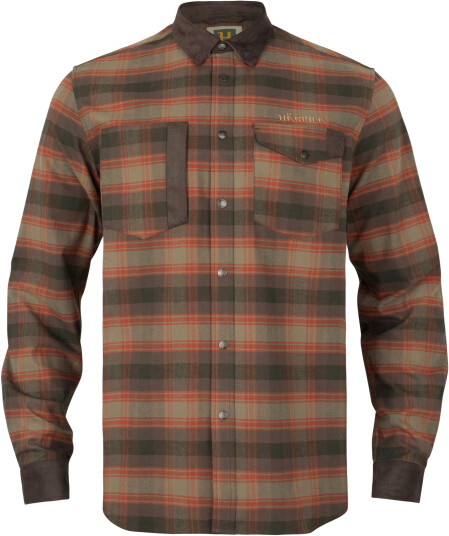 Härkila Men"s Aivak Long Sleeve Shirt Autumn Orange Check XL