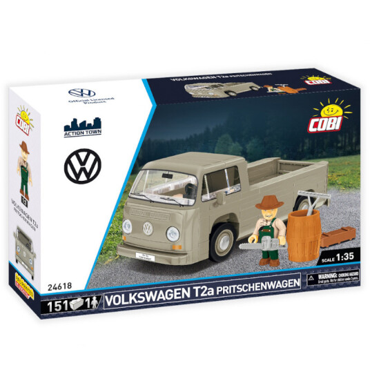 COBI Action Town: VW Byggesett 151 Deler   Volkswagen T2a Pritschenwagen