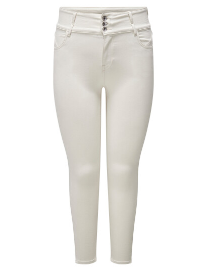 ONLY Carmakoma Caranna Hw Skinny Ank Dnm Ana Noos - Cream - 54 x 32 ONLY Carmakoma Caranna Hw Skinny Ank Dnm Ana Noos - Cream - 54 x 32