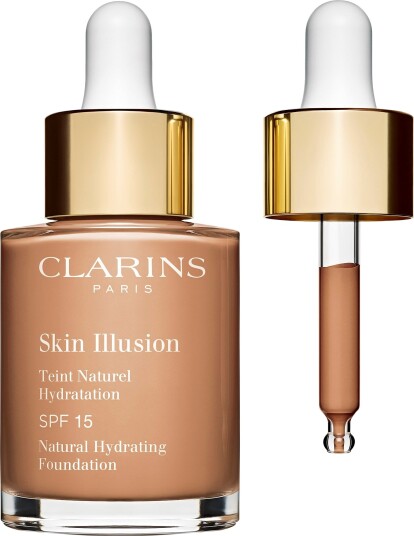 Clarins Skin Illusion Foundation 30 ml SPF 15 112 Amber - Fuktighetsgivende Makeup Clarins Skin Illusion Foundation 30 ml SPF 15 112 Amber - Fuktighetsgivende Makeup