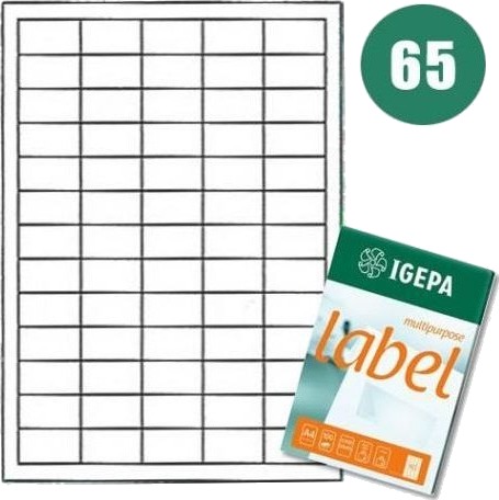 Mondi Labels A4 Igepa 38,1 X 21,2 Mm Hvit 100