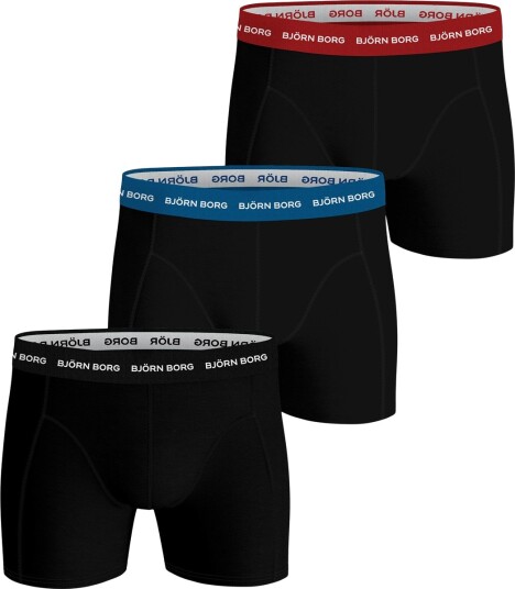 Björn Borg Boxershorts Noos Contrast Solids 3 pk Flerfarget