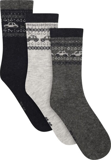 Minymo Wool Socks 3 Pack   NAVY   15\18