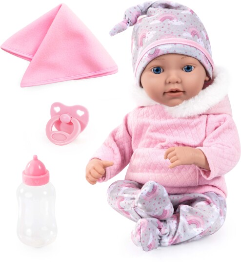 Bayer Design Reborn Baby Dukke med Tilbehør Regnbue 38 cm