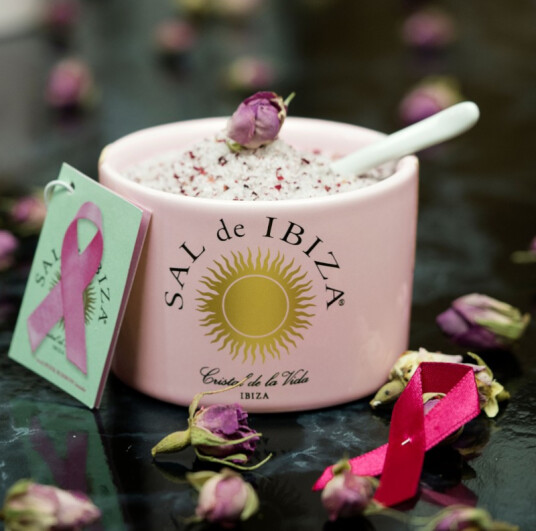 Fleur del sel Krukke med havsalt roseblader, Rosa-Sløyfe Fleur del sel Krukke med havsalt roseblader, Rosa-Sløyfe