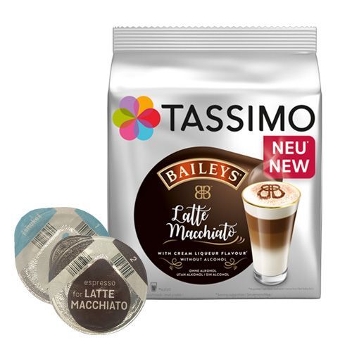 Tassimo Baileys Latte Macchiato til Tassimo. 16 kapsler Tassimo Baileys Latte Macchiato til Tassimo. 16 kapsler