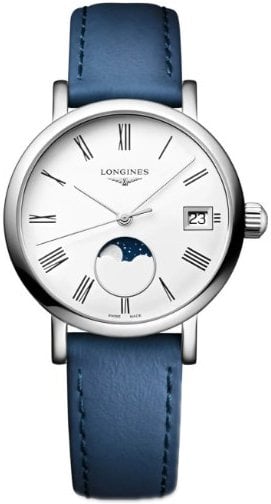 Longines Dameklokke L4.330.4.11.2 Elegant Hvit/Lær Ø30 mm