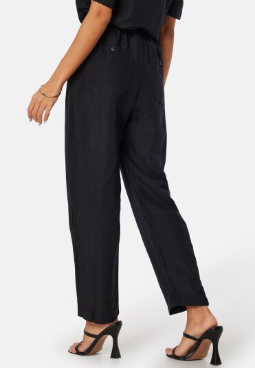 BUBBLEROOM Linen Blend Pants Black S