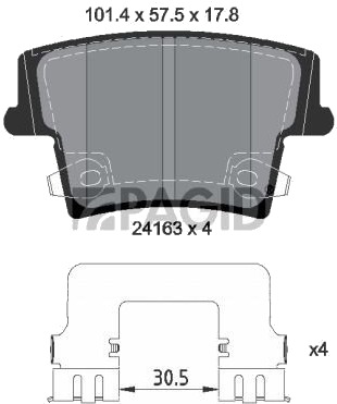 PAGID T2582N Bremseklosser