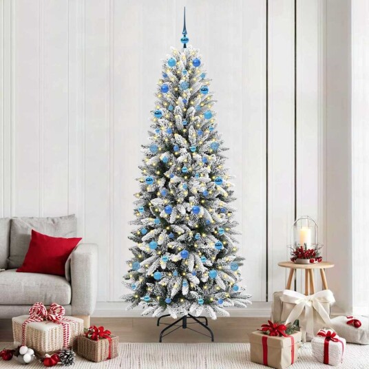  Kunstig juletre Hvit 78 x 78 x 210 cm PVC plast stål og PE