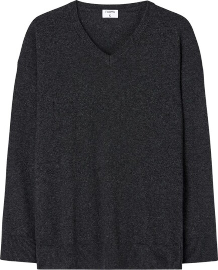 Filippa K Soft Wool V Neck Sweater   Grey   S