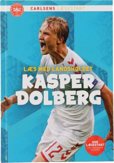 Forlaget Carlsen Bok   Les med landslaget   Kasper Dolberg   Forlaget Carlsen   OneSize   Bok   Blå