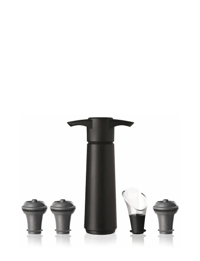 Vacuvin Wine Saver & Server Set 5 Black Vacuvin® Black ONE SIZE Vacuvin Wine Saver & Server Set 5 Black Vacuvin® Black ONE SIZE