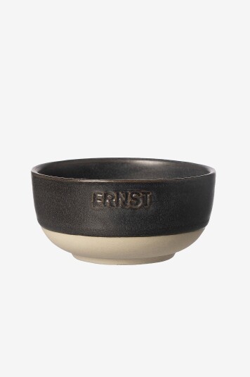 ERNST Skål d8 h4 cm mattsvart/natur botten 3 pk Svart ERNST Skål d8 h4 cm mattsvart/natur botten 3 pk Svart