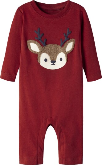 Name It Nbnrukan Bodysuit Jul Rød Dahlia 56 Name It Nbnrukan Bodysuit Jul Rød Dahlia 56