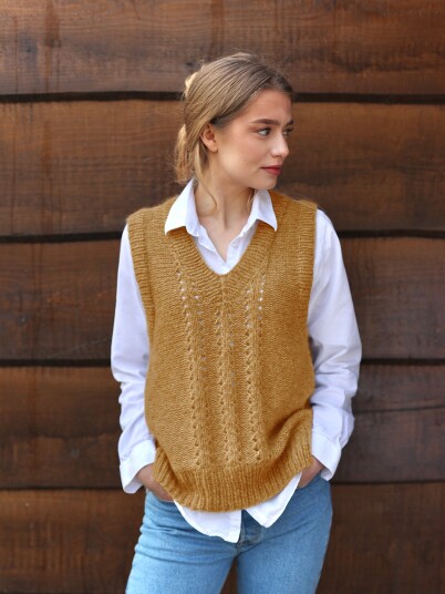 EAST vest okergul